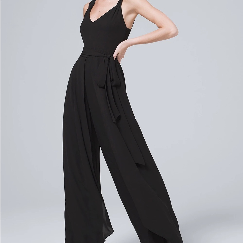 WhiteHouseBlackMarket Slit-Detail Wide Leg Jumper